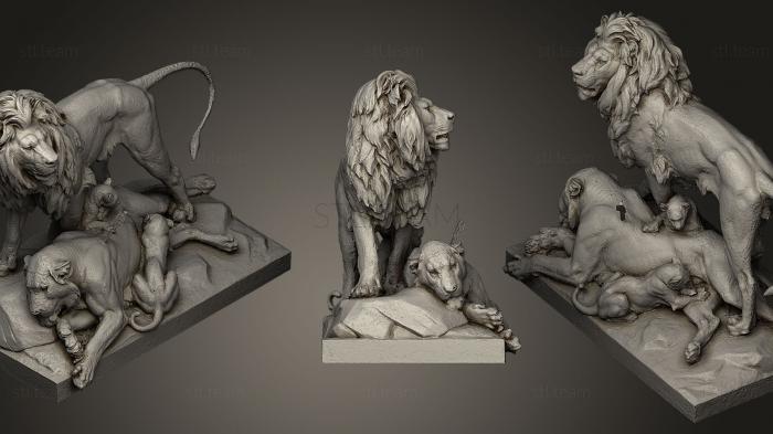 3D модель Семья львов (STL)